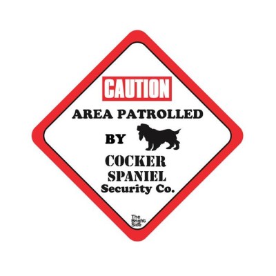 Vacky Pet Car Signs with Caption Cocker Spaniel - (6X6) Inch